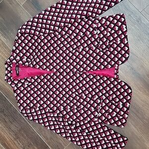 Geometric Pink and Black Nine West Blazer 12
